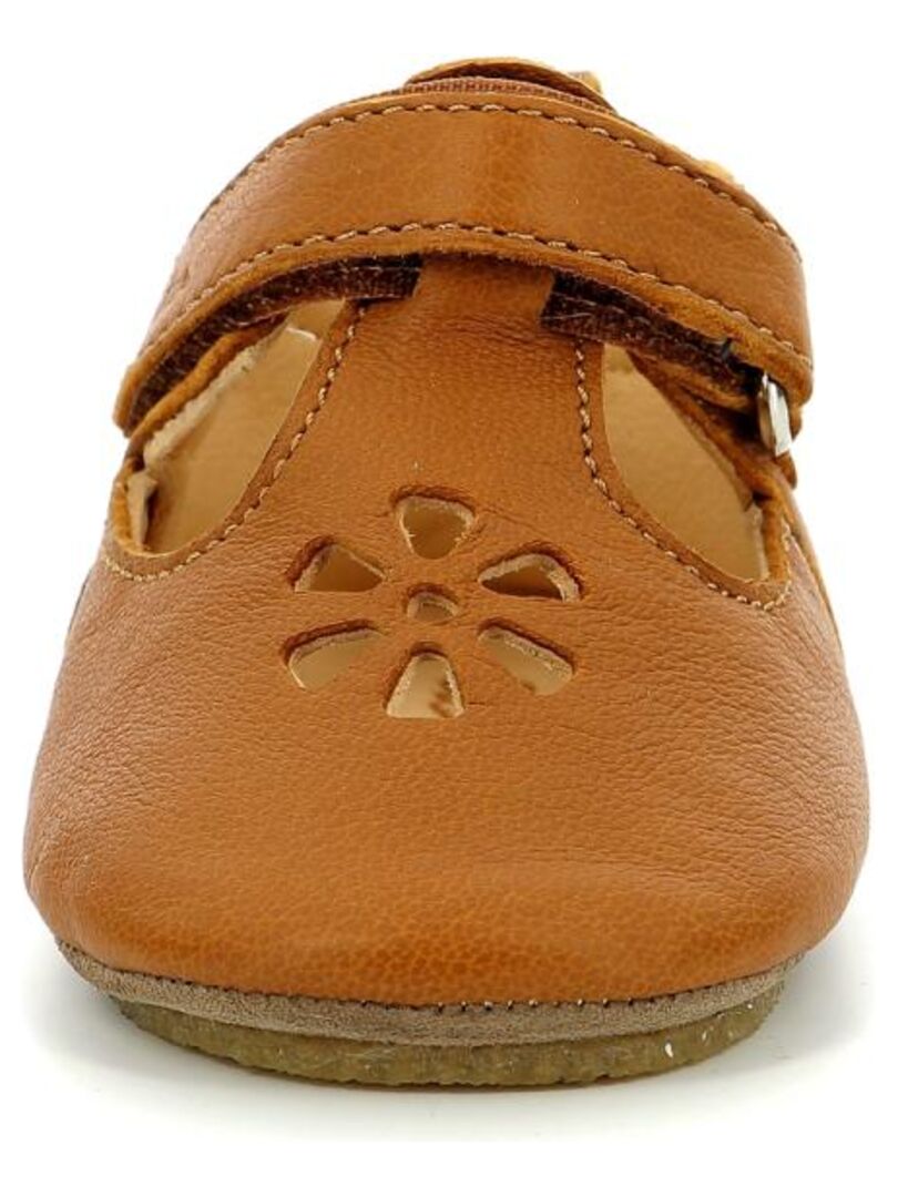 Chaussons Aiguilles En Cuir Marron Charles David - Taille 7 US Femme - Style Booties