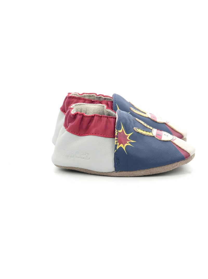 Robeez Magic Rabbit - Chaussons Souples En Cuir Pour Bébé Garçon, Ultra Confort Et Soutien Naturel