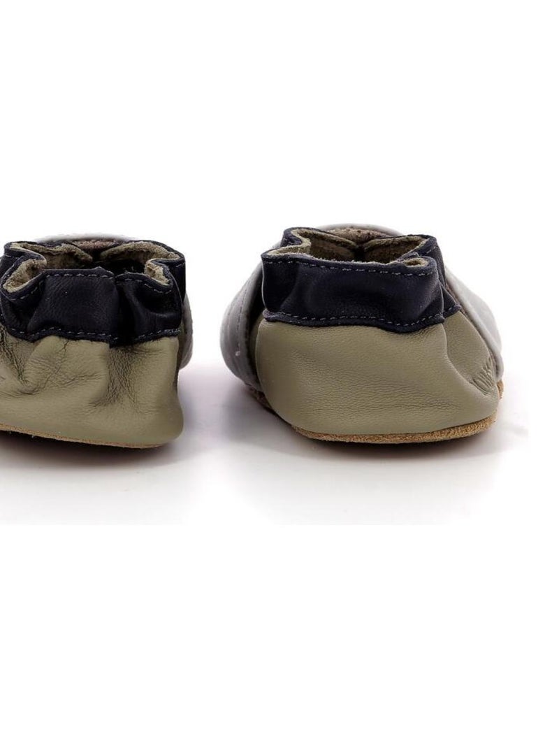 Chaussons Cuir Melomane Boy Gris - Kiabi