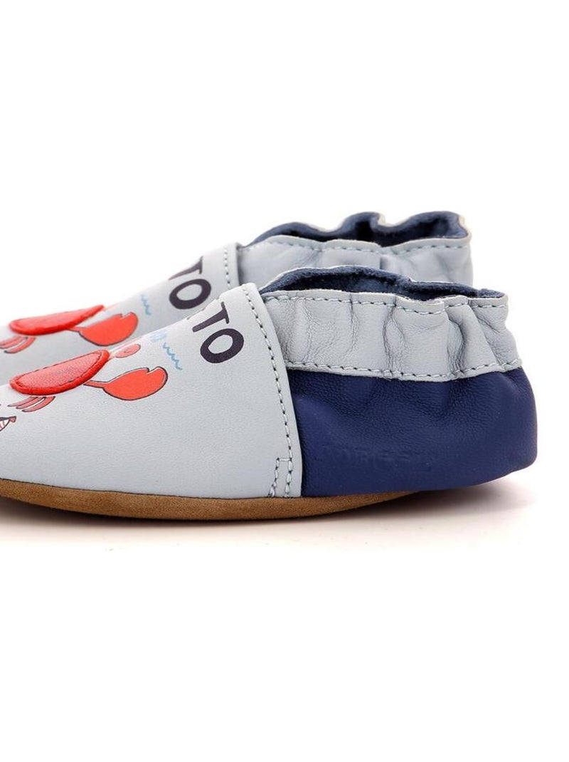 Chaussons Cuir Nice To Sea Bleu - Kiabi