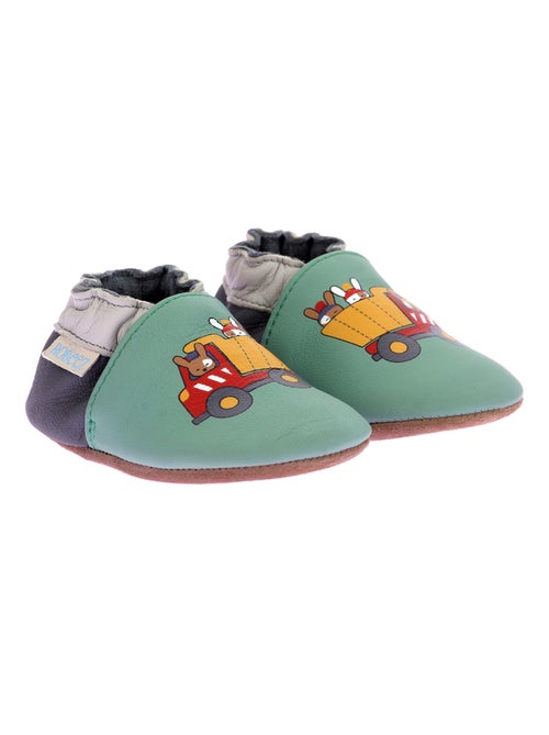 Chaussons Cuir Playing Yard Robeez - Kiabi
