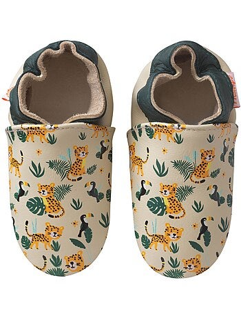 Chaussons cuir Romy et Jules s'amusuent