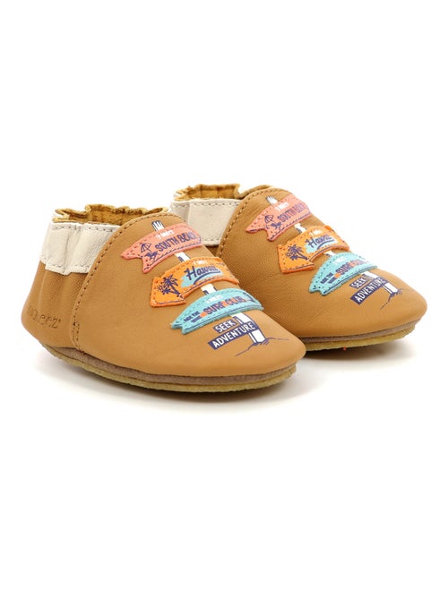 Chaussons Cuir Seek Advent Semelle Crepe Robeez - Kiabi