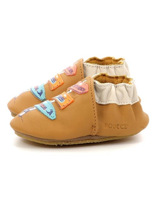 Chaussons Cuir Seek Advent Semelle Crepe Robeez - Kiabi