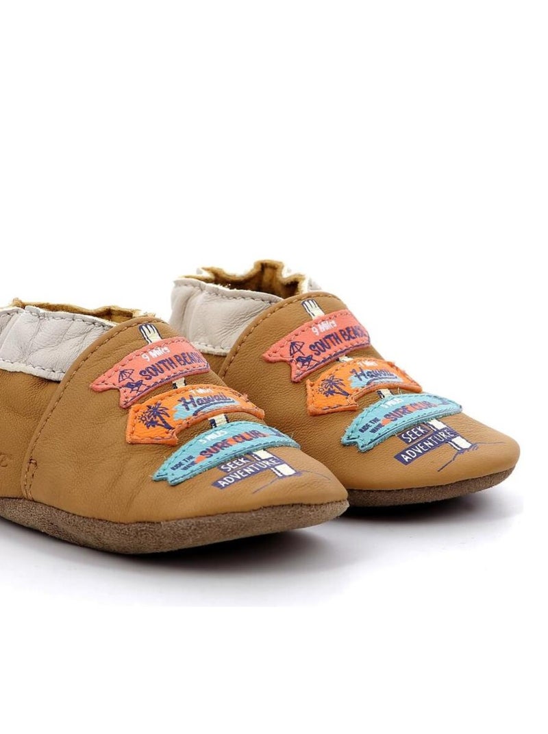 Chaussons Cuir Seek Adventure Marron - Kiabi