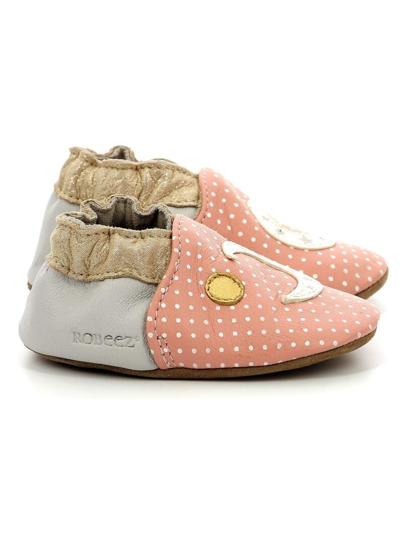 Chaussons Cuir Silently Moon Rose Kiabi 39.00