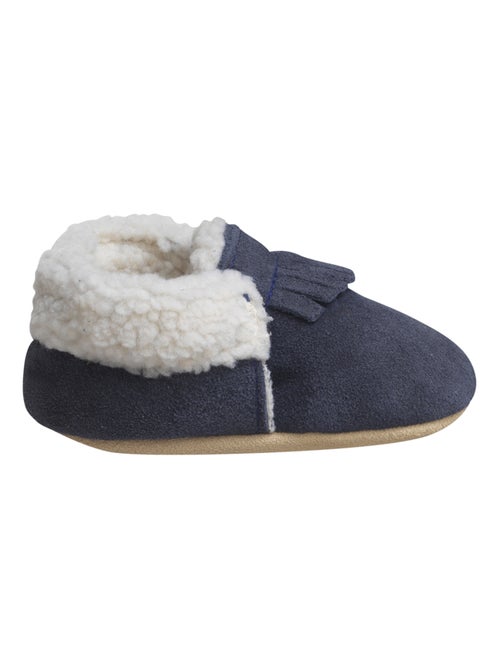 Chaussons cuir souple à franges fourrés frangin - Kiabi Chaussons cuir souple à franges fourrés frangin - Kiabi