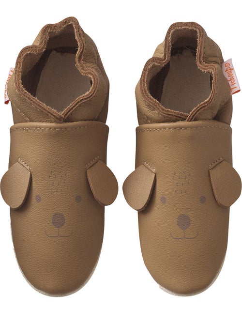Chaussons cuir souple Colin le chien - Kiabi