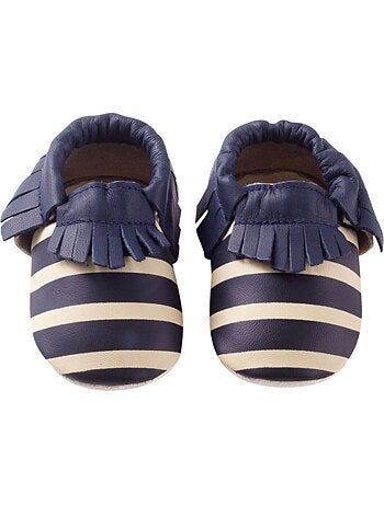 Chaussons cuir souple ? franges