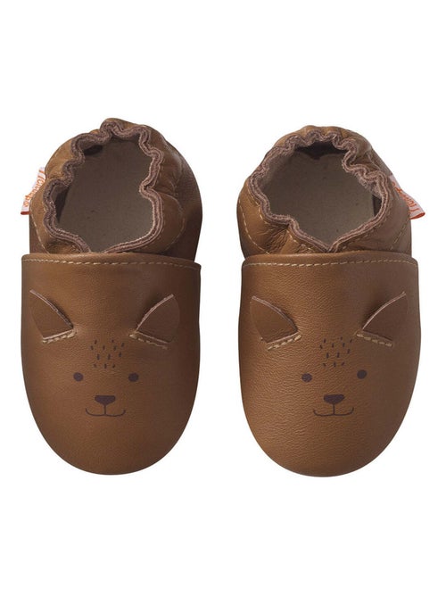 Chaussons cuir souple Lazard le renard - Kiabi