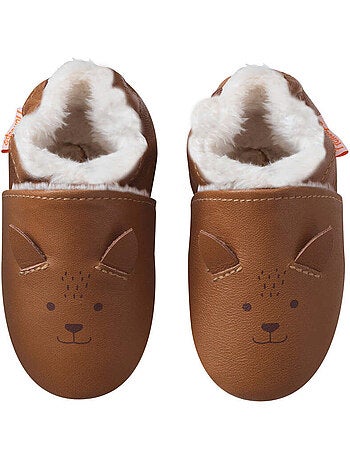 Chaussons cuir souple Lazard le renard