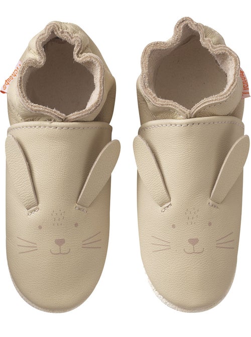Chaussons cuir souple Marcelin le lapin - Kiabi