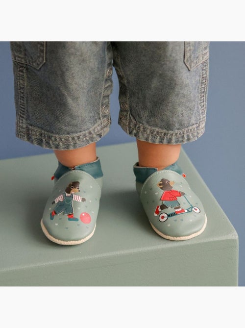 Chaussons cuir souple petit ours brun - Kiabi Chaussons cuir souple petit ours brun - Kiabi