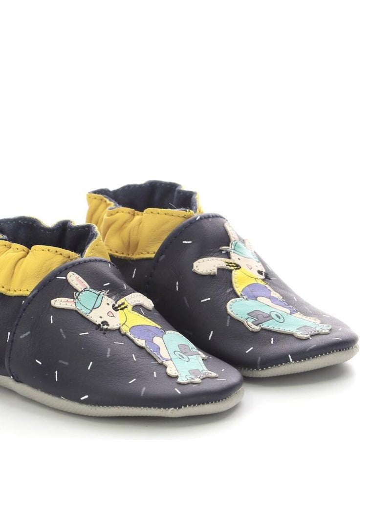 Chaussons Cuir Speeding Line Bleu marine - Kiabi