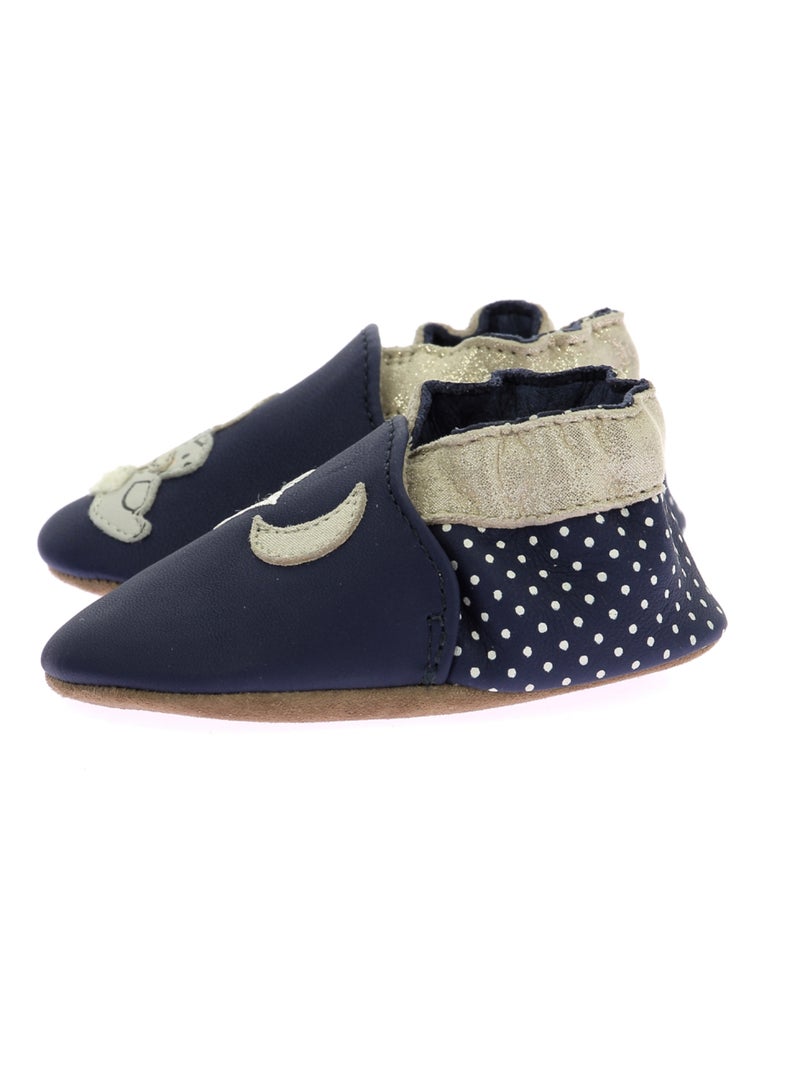 Chaussons Cuir Star Lovers Robeez Bleu marine - Kiabi
