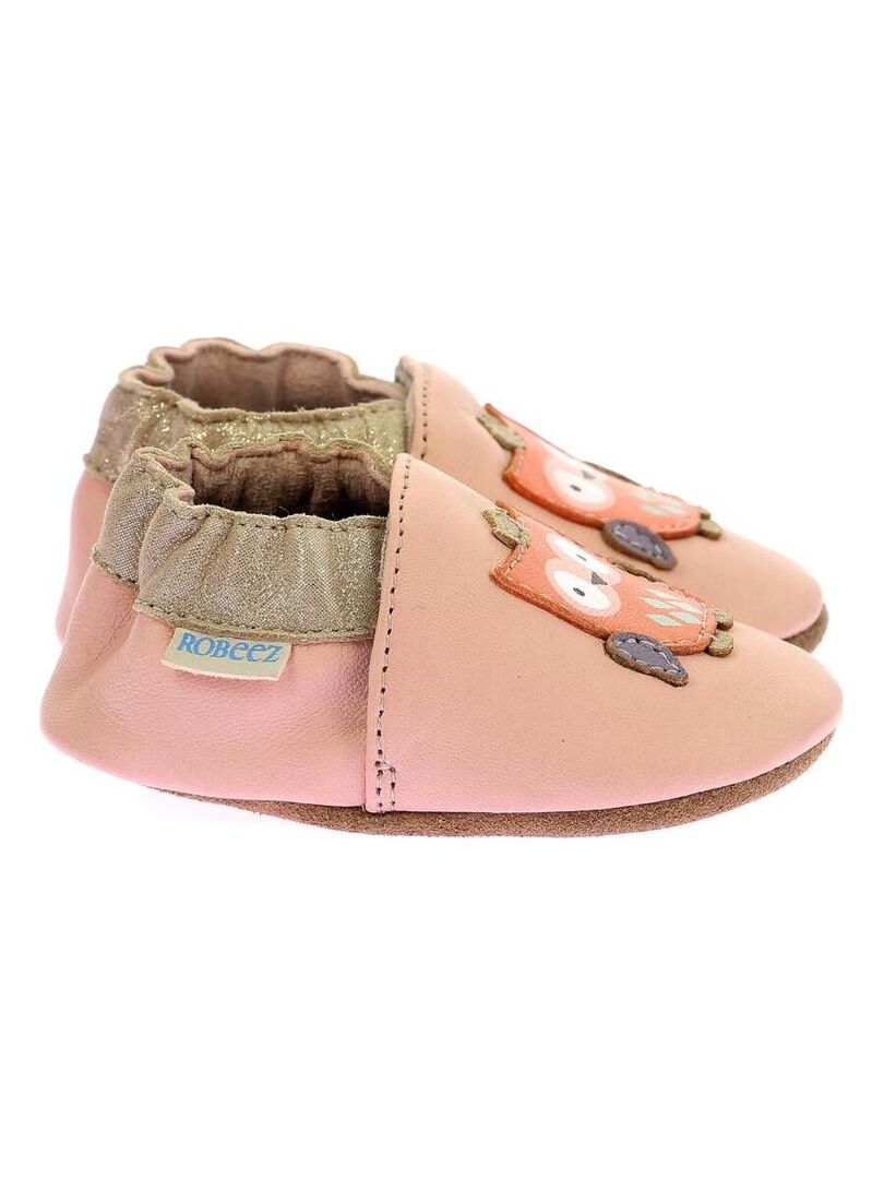 Chaussons Cuir Sweet Owl Rose - Kiabi