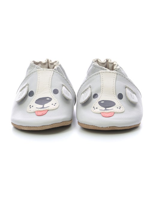 Chaussons Cuir Sweety Dog - Kiabi
