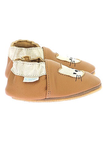 Chaussons Cuir Wild Kitten Semelle Crepe Robeez