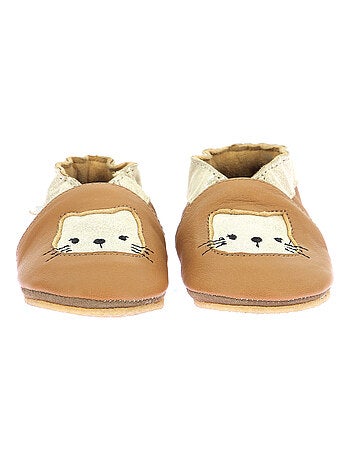 Chaussons Cuir Wild Kitten Semelle Crepe Robeez