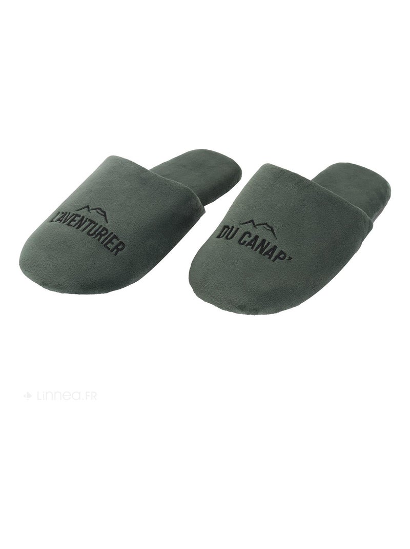 Chaussons de bain collection L'ESPRIT DU CANAP' Kaki - Kiabi