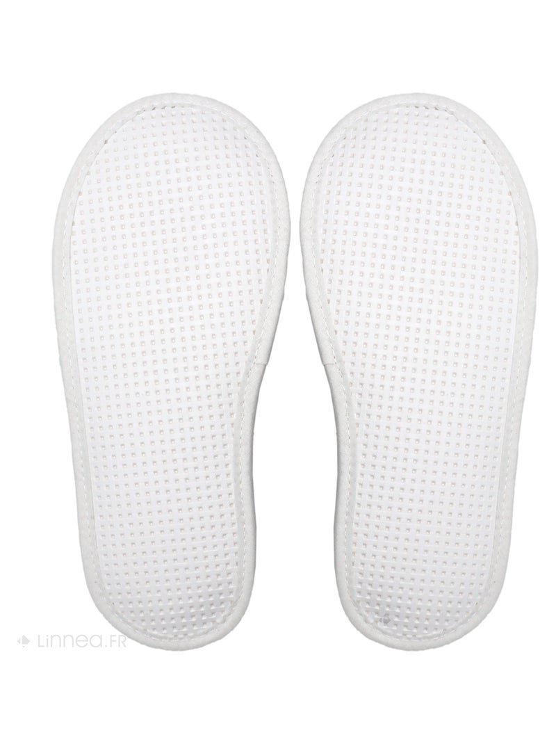 Chaussons de bain PIED-DE-POULE Beige - Kiabi