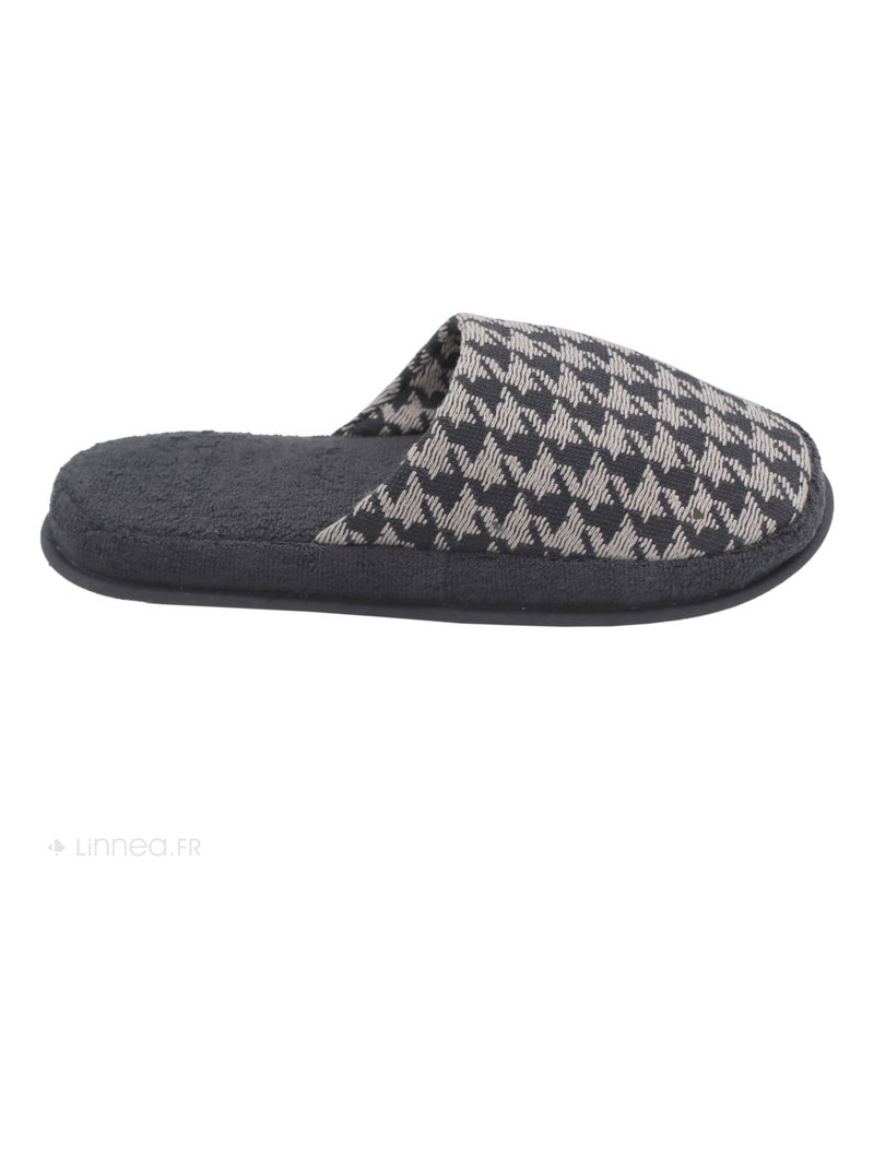 Chaussons de bain PIED-DE-POULE Gris - Kiabi