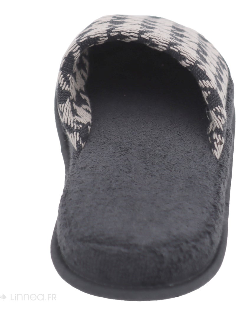 Chaussons de bain PIED-DE-POULE Gris - Kiabi
