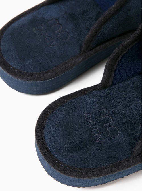 Chaussons de chambre bleus, MO Fashion - Kiabi