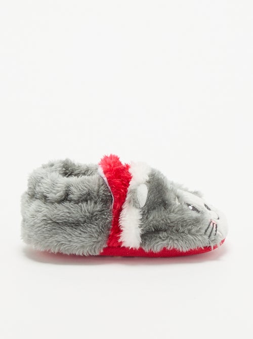 Chaussons de Noël 'chat' - Kiabi
