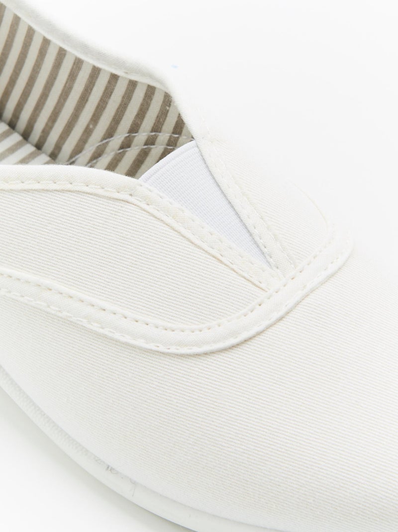 Chaussons dessus toile - Damart Blanc - Kiabi