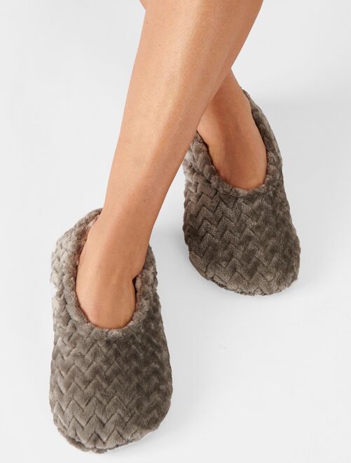 Chaussons d'intérieur moelleux maille Thermolactyl - Damart - Kiabi