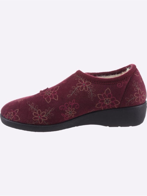 Chaussons doublés avec motif fleurettes et fermeture auto-agrippante - taille standard - witt - Kiabi Chaussons doublés avec motif fleurettes et fermeture auto-agrippante - taille standard - witt - Kiabi