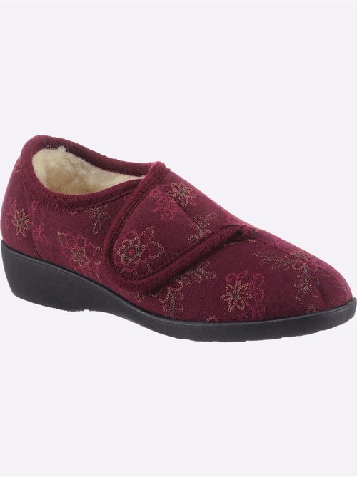 Chaussons doublés avec motif fleurettes et fermeture auto-agrippante - taille standard - witt - Kiabi Chaussons doublés avec motif fleurettes et fermeture auto-agrippante - taille standard - witt - Kiabi