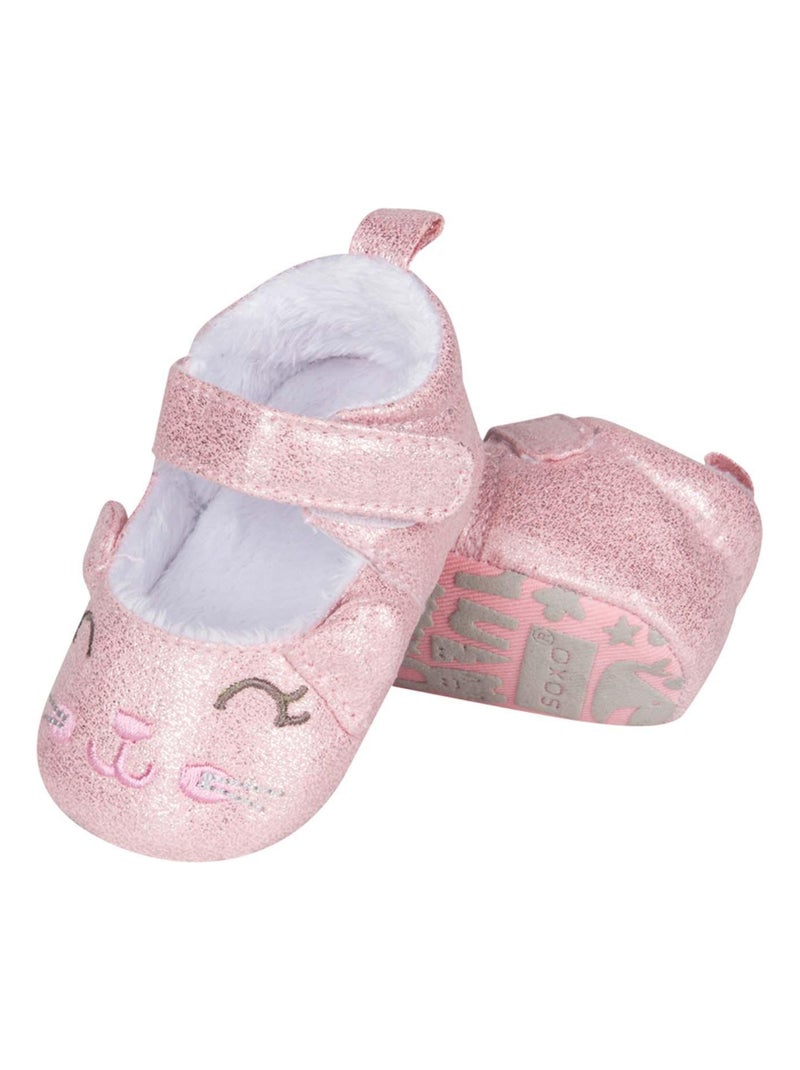 Chaussons doux pour bébé, Chaton Soxo Rose - Kiabi