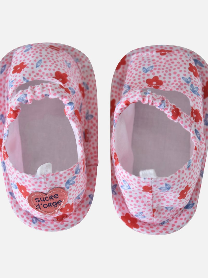 CHAUSSONS ELIA A MOTIF Rose - Kiabi