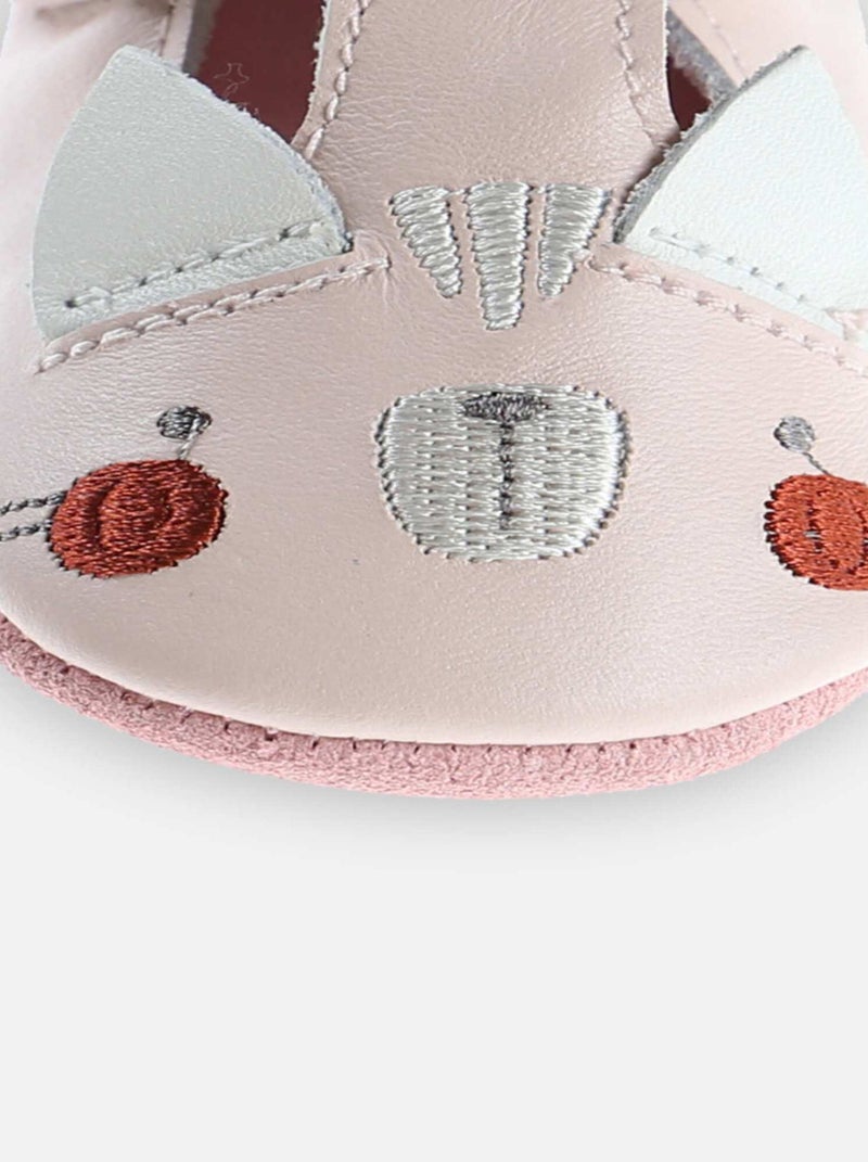Chaussons en cuir chat, clair Rose - Kiabi