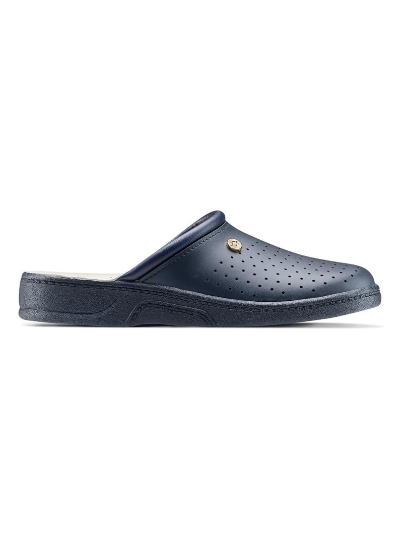 Chaussons en cuir véritable BATA Bleu - Kiabi