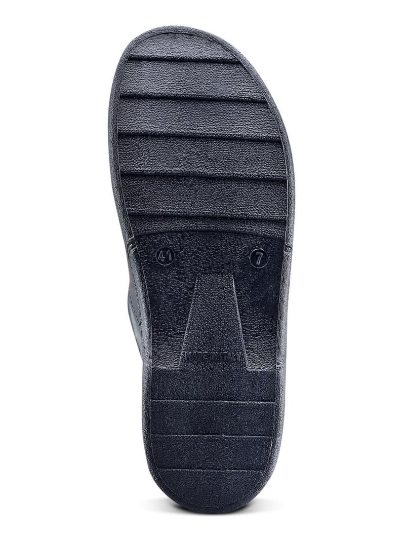 Chaussons en cuir véritable BATA Bleu - Kiabi