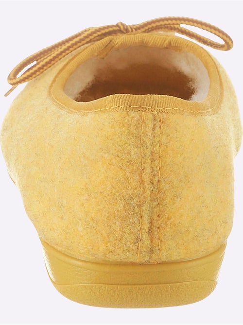 Chaussons en feutre avec nœud décoratif et doublure en laine - Taille standard - Witt - Kiabi