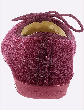 Chaussons en feutre avec nœud décoratif et semelle en caoutchouc - Taille standard - Witt