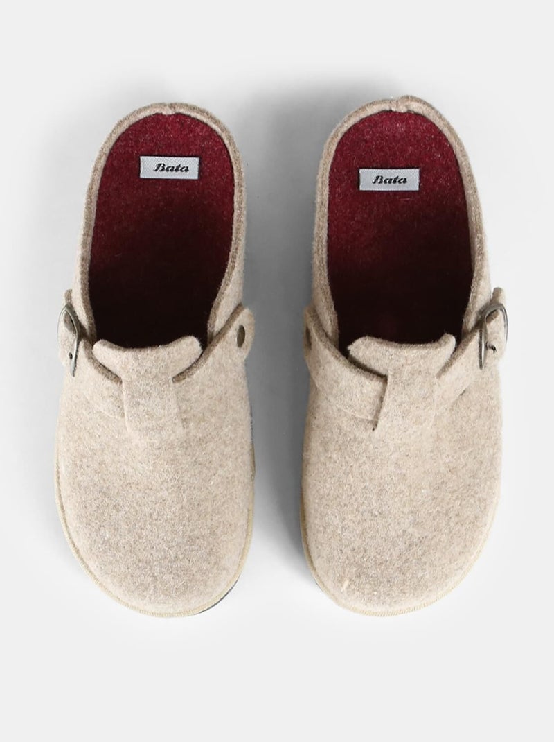 Chaussons en feutre BATA Beige - Kiabi