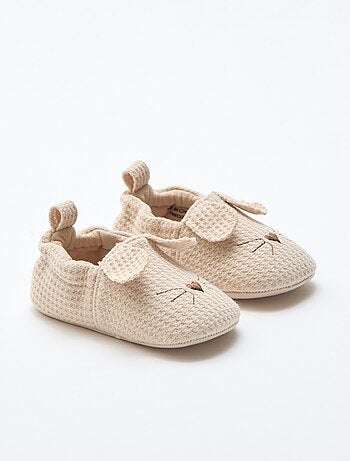 Chaussons en gaze de coton + oreilles animaux