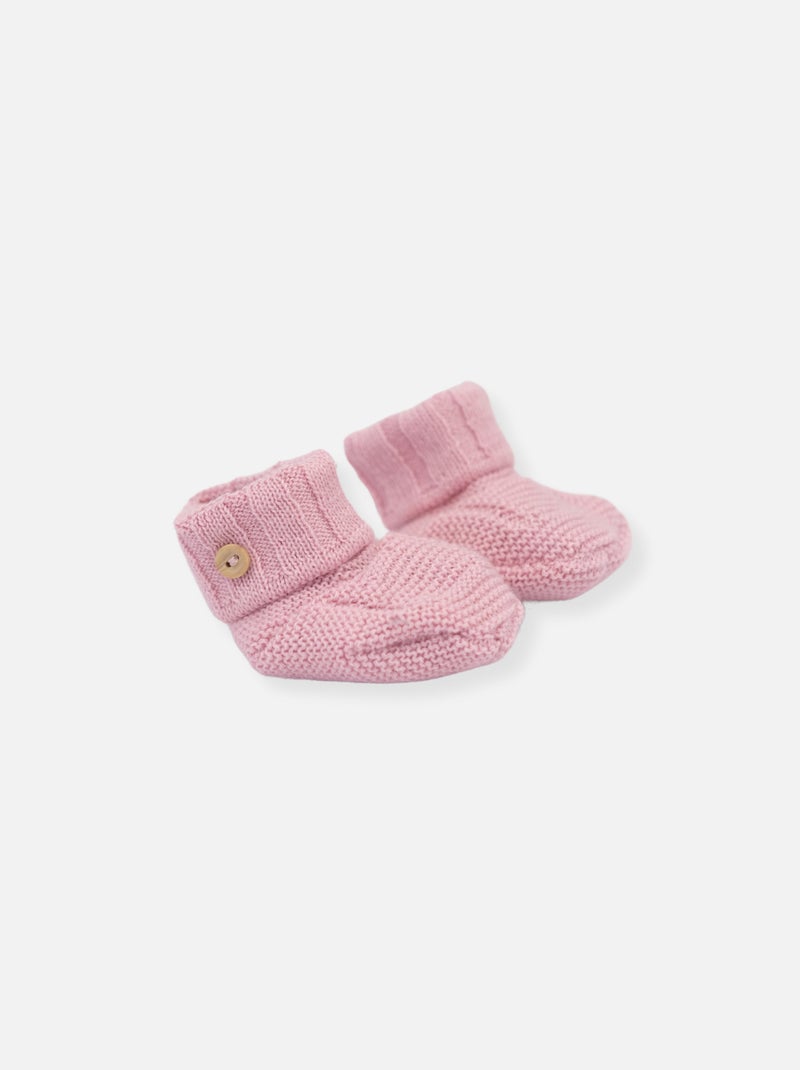 Chaussons en laine mélangée - RETRO Rose clair - Kiabi
