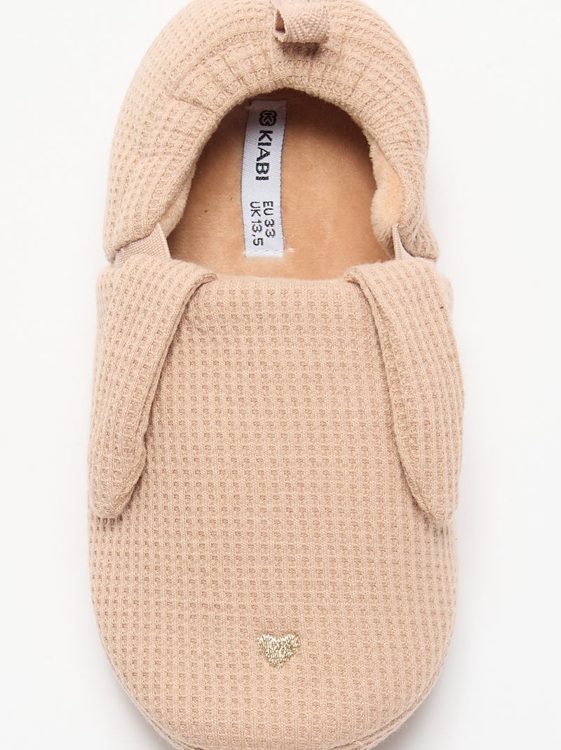 Chaussons en nid d'abeille Marron - Kiabi