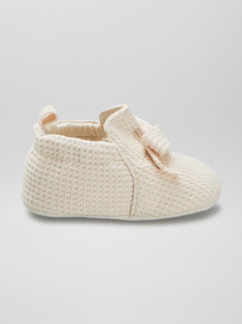 Chaussons en nid d'abeilles Beige - Kiabi