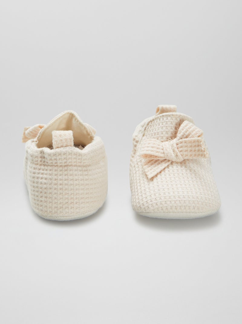 Chaussons en nid d'abeilles Beige - Kiabi