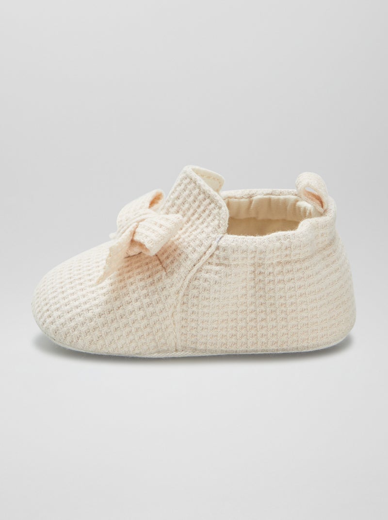 Chaussons en nid d'abeilles Beige - Kiabi