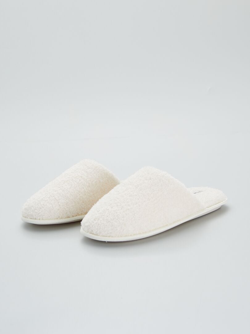 Soldes Pantoufles et chaussons pour bébé - blanc - Kiabi