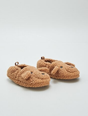 Chaussons en sherpa animés