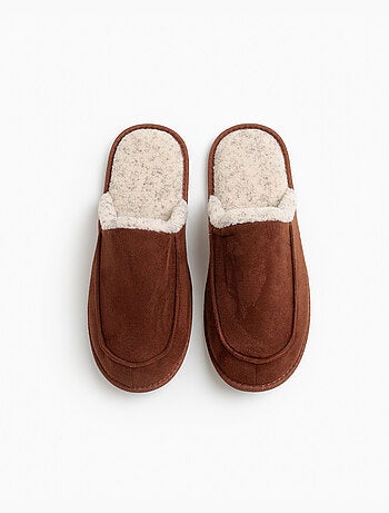 Chaussons en sherpa marron ADMAS pour homme